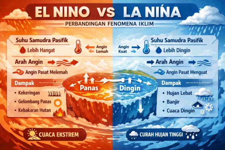 Infografis El Nino dan La Nina