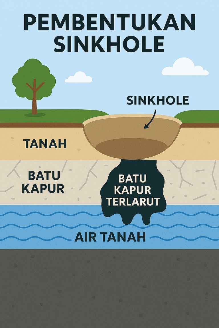 Proses pembentukan lubang sinkhole